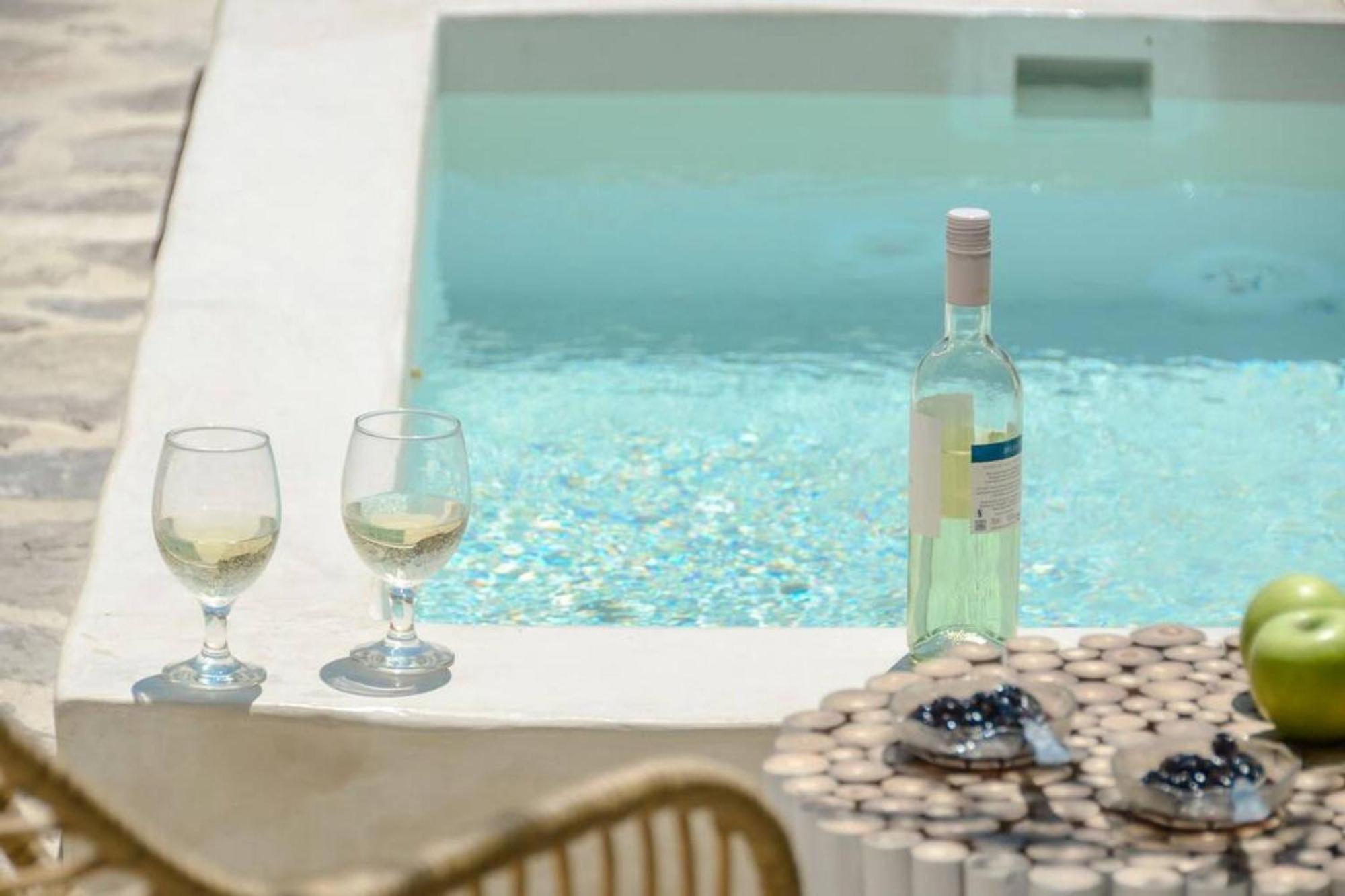 Villa Anthemion Naxos With Outdoor Jacuzzi Ano Sangrion Exterior photo
