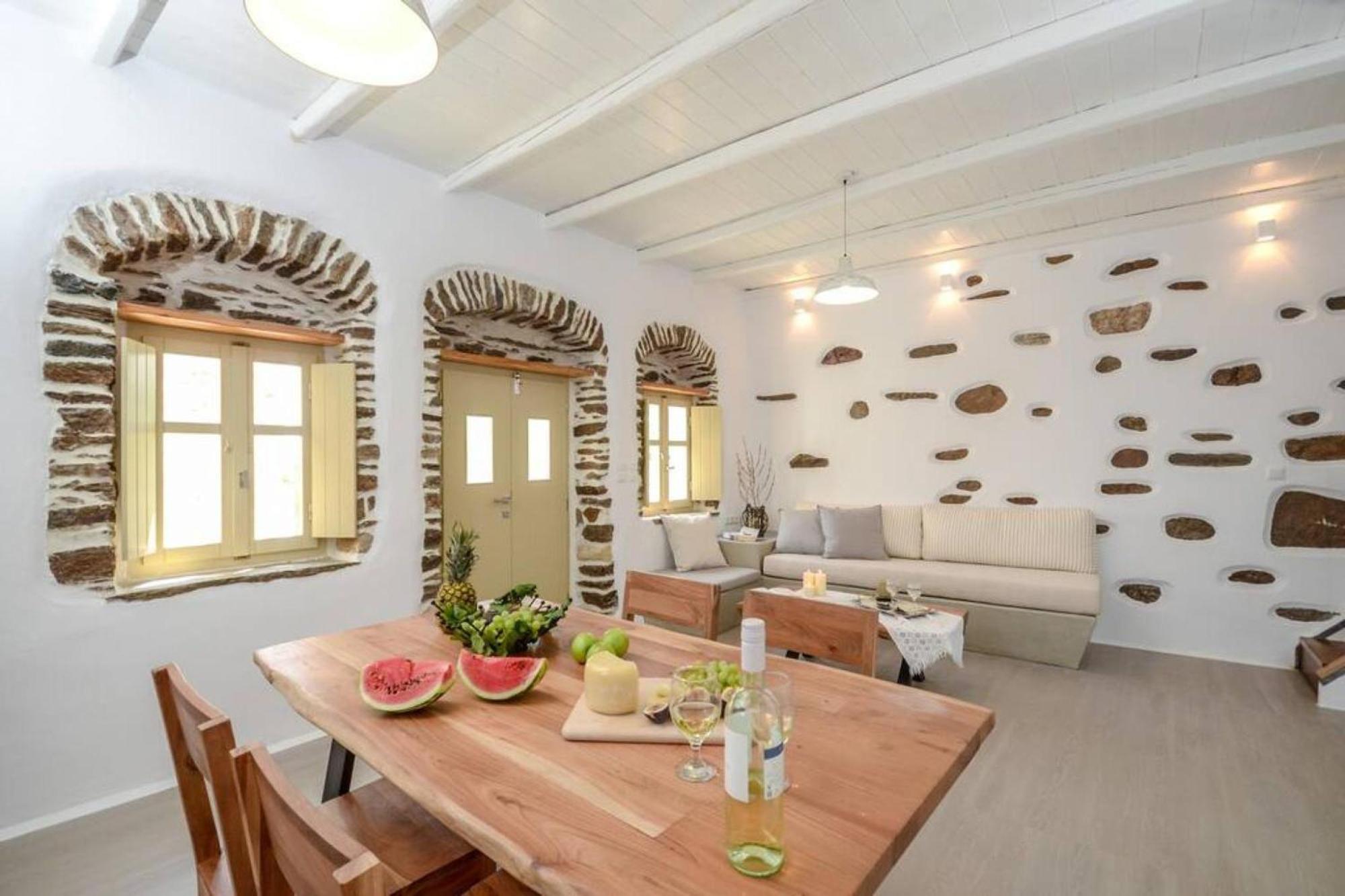 Villa Anthemion Naxos With Outdoor Jacuzzi Ano Sangrion Exterior photo